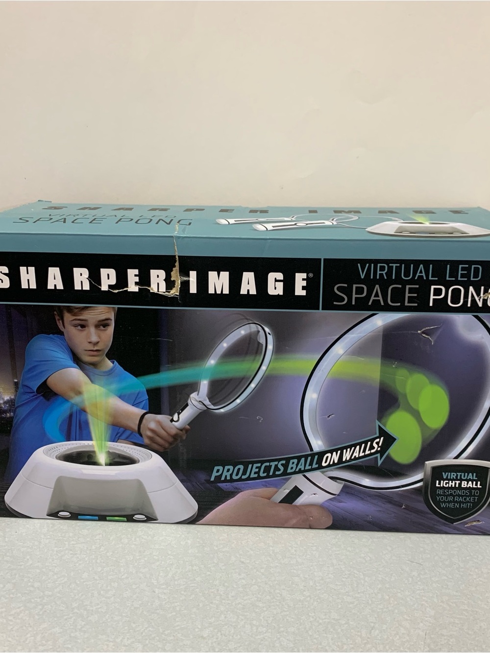 Sharper Image Virtual LED Space Pong Game Set NIB